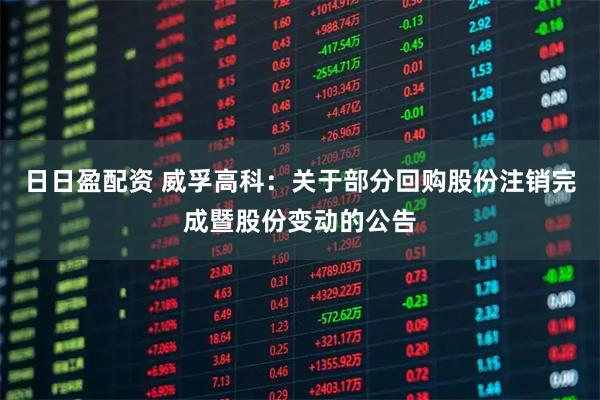 日日盈配资 威孚高科：关于部分回购股份注销完成暨股份变动的公告